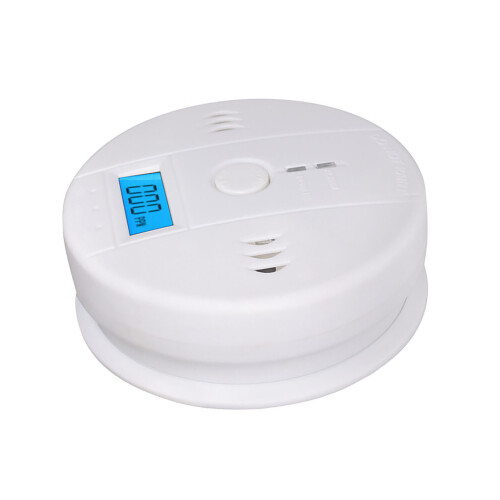CO Alarm Blue Backlit LED Wireless 0-999PPM 2