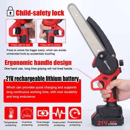 21V 8-Zoll-Elektroschere mit Schmierung für Garten