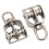2x Hebe-Doppelrolle Edelstahl 35KG 4