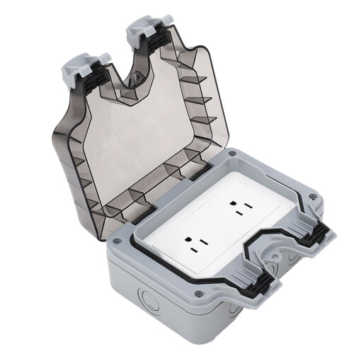 Außensteckdose IP66 wasserdicht 2-fach 15A 1
