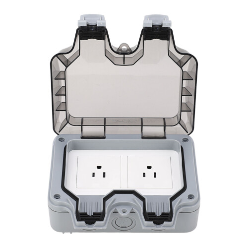Außensteckdose IP66 wasserdicht 2-fach 15A 2