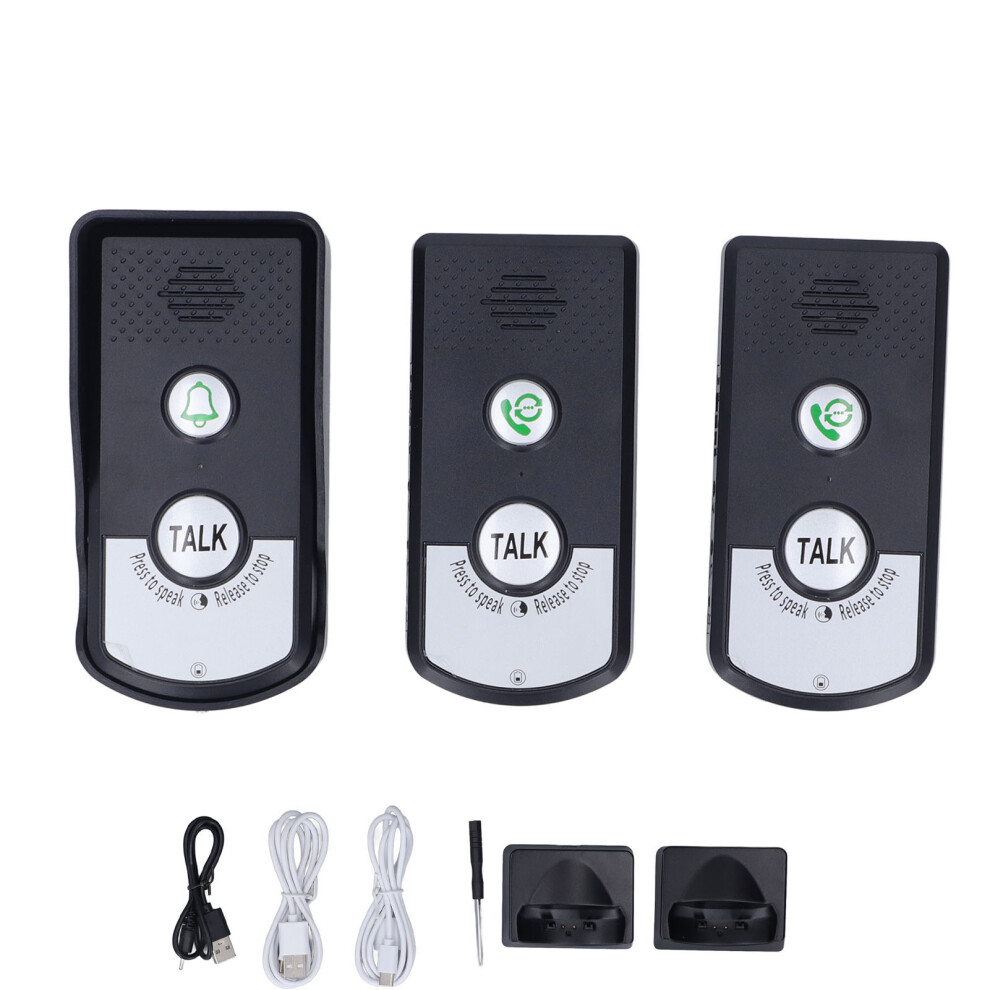 Wireless Intercom Doorbell 1500M 2 Charging Methods For Home Security 323163339979