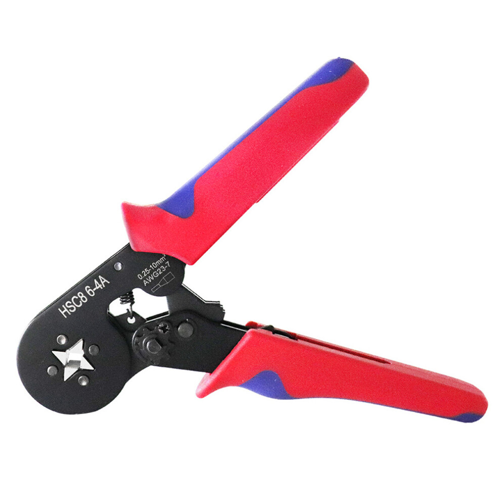 Terminal Crimping Pliers Ratchet Ferrules Tube Tool Red Blue 323163338422