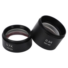 2x Objektiv-Set 0.7X 0.5X Aluminium Mikroskop Linse