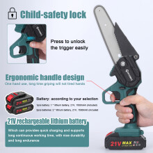 21V 6inch Rechargeable Electric Pruning Saw One-handed Tool
