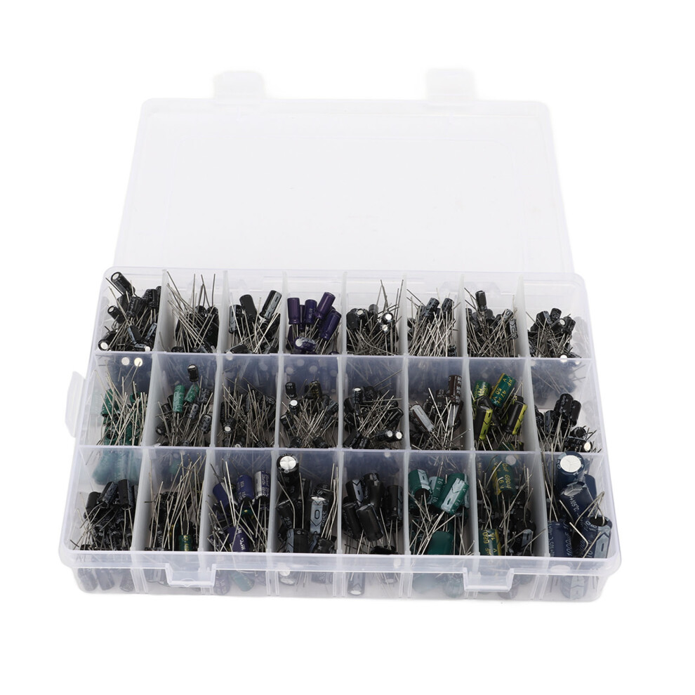 630Pcs Electrolytic Capacitor 0.1Uf To 1000Uf Assortment Kit 323163338743