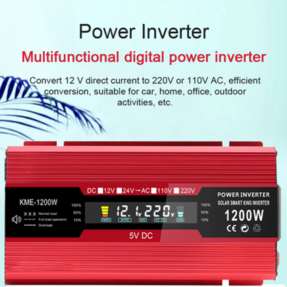 500W Car Inverter 12V Ac Solar Lcd Modified Sine Wave With Usb Outlet 323163340944