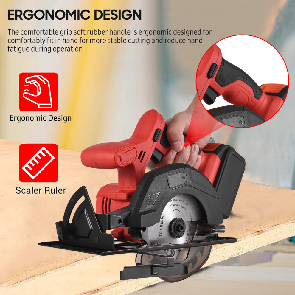 20V Cordless Circular Saw 18T 140Mm 3800Rpm 2.0Ah Battery Charger 323163338798
