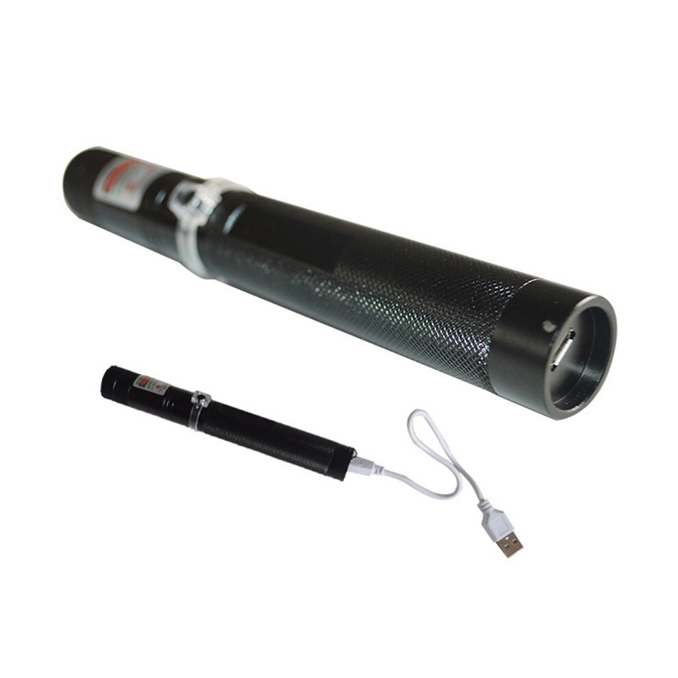 Usb Rechargeable Laser Pointer Metal Pen 3.7V Green 323163338873