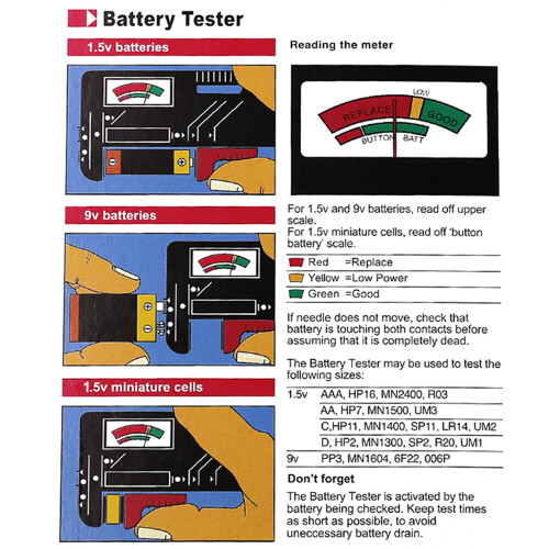 Tragbares digitales Batteriespannungsmessgerät