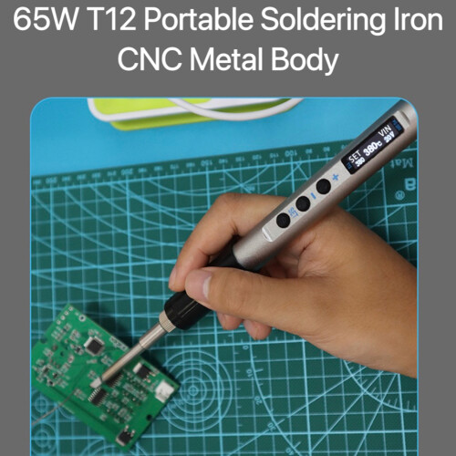 65W Tragbares Lötkolben OLED Metall Temp-Einstellung Type-C 2