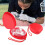 CPR Face Shield Artificial Breathing Respiration Check Valve Red 5
