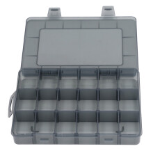 (Large) Multi Compartment Parts Box 18 Grids Transparent Plastic