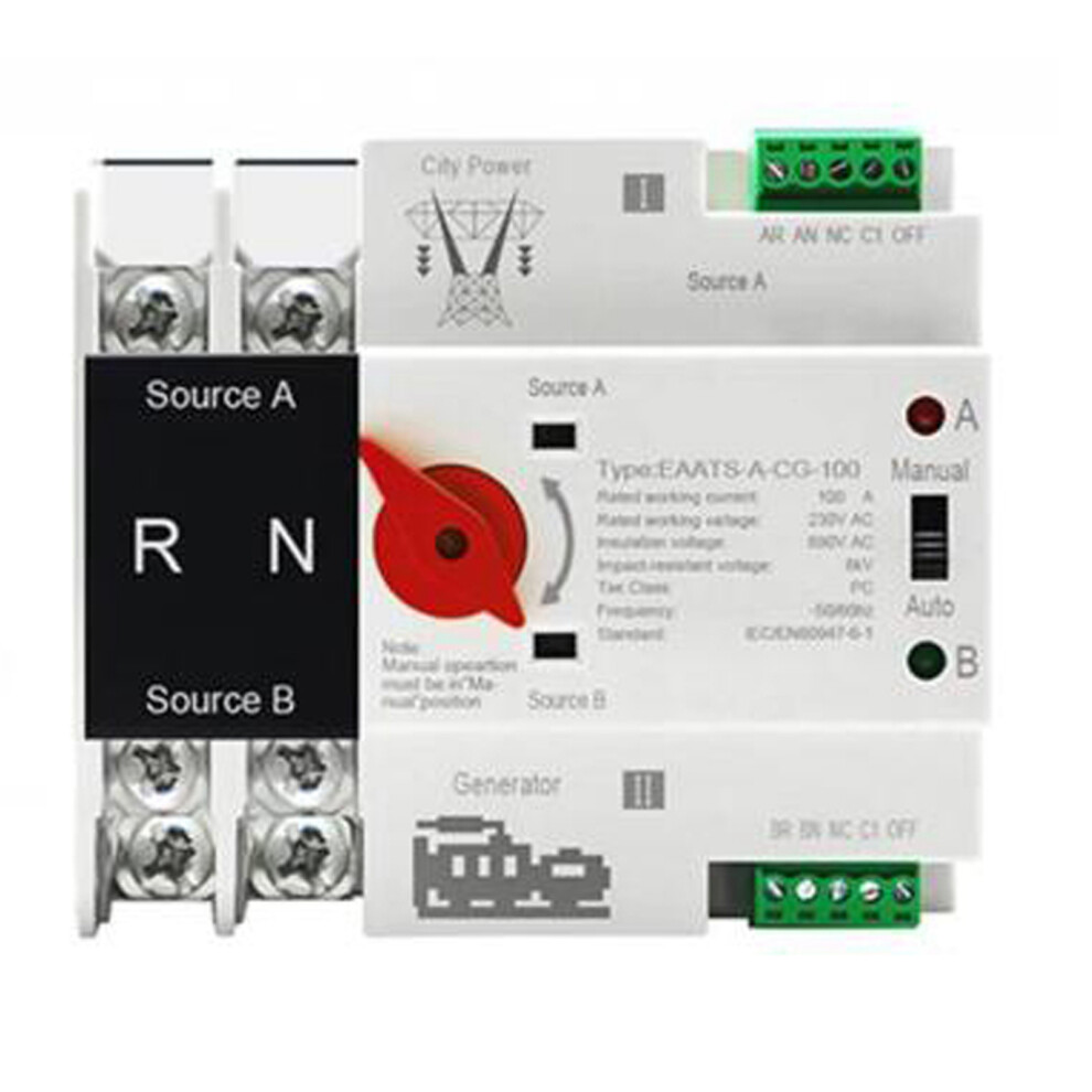 Dual Power Manual Automatic Transfer Switch Compact 323163340814