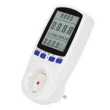 Stromverbrauchsmesser LCD Blauhintergrund Steckdose