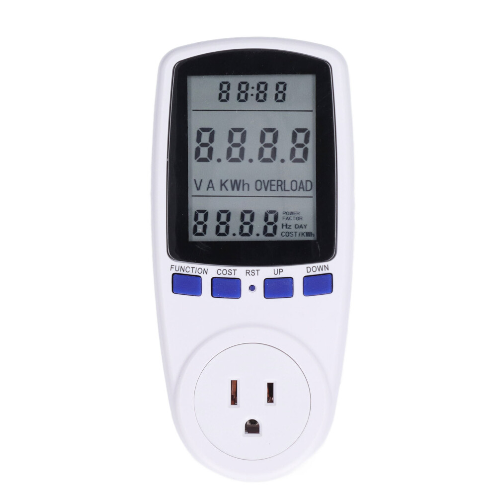 Power Meter Plug Electricity Monitor Voltage Amps Backlight 7 Modes 323163342658