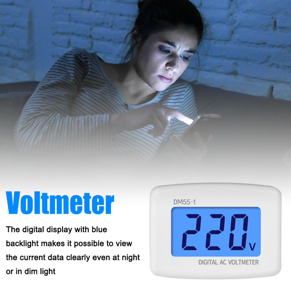 Ac 80-300V Lcd Digital Voltmeter Plug-Type Voltage Monitor 110V 220V 323163341910