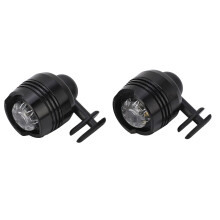 (Black) 2PCS Aluminum Clogs Shoes Headlamp Waterproof IPX5