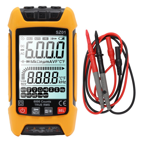 (Red) Digital-Multimeter-Kit Großes Display Hochpräzise Orange
