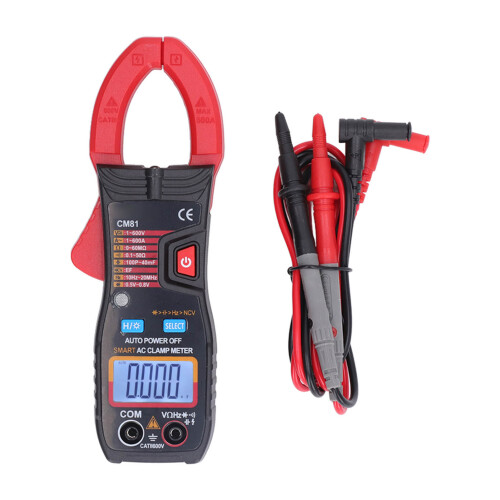 Digitaler Clampmeter AC/DC Auto-Ranging Multimeter 1V-600V