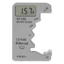 Digitaler Batterietester LCD Universal Grau ABS-Gehäuse
