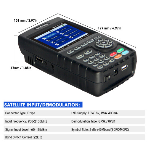 WS-6916 Digitaler Satellitenfinder HD, mit Tasche 1