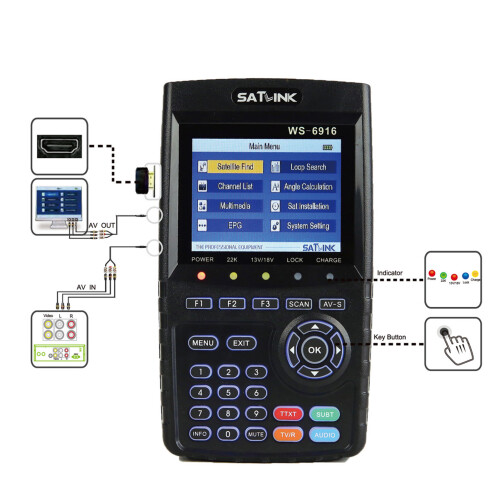 WS-6916 Digitaler Satellitenfinder HD, mit Tasche 2