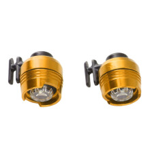 (Gold) 2x Schuh-Scheinwerfer, 3 Modi, IPX5 wasserdicht, Aluminium