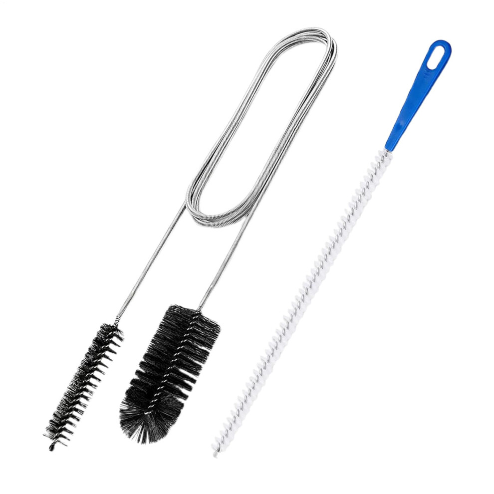 Drain Cleaner Brush 2-Piece Pipe Cleaning Set Long Drain Brush Clog Remover Hose Tool For Kitchen Plumbing HVAC Drain-image-OPC-PMBYZJ6-NEW