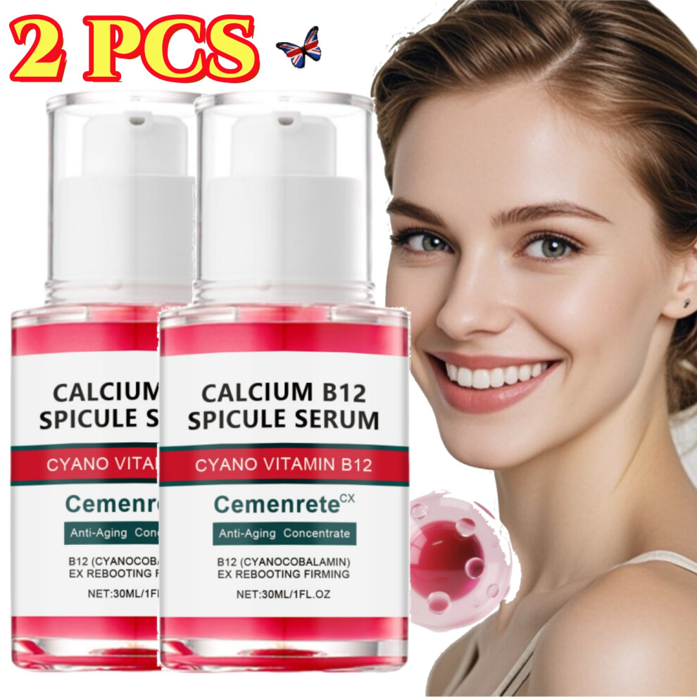 Pink 2X Cemenrete Cyano Spicule Serum, Calcium B12 Spicule Face Serum - 30Ml