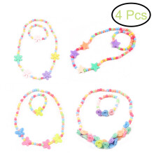 6 Teile Süßigkeitenfarben Halskette Armband Kinder Schmuck Set