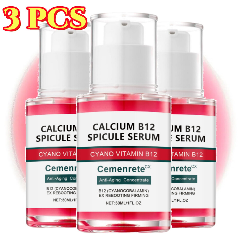 Pink 3X Cemenrete Cyano Spicule Serum, Calcium B12 Spicule Face Serum - 30Ml