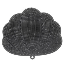 Shower Foot Massager Scrubber With Suction Cups Wall-Mounted BackScrubber Hands-Free Foot Scrubber Mat 30 x 25.5 cm Grey