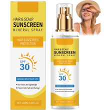 Hair & Scalp Sunscreen SPF30 UV Hair Protector Spray Scalp Protection And Color Fade Prevention Hiking Beach Running