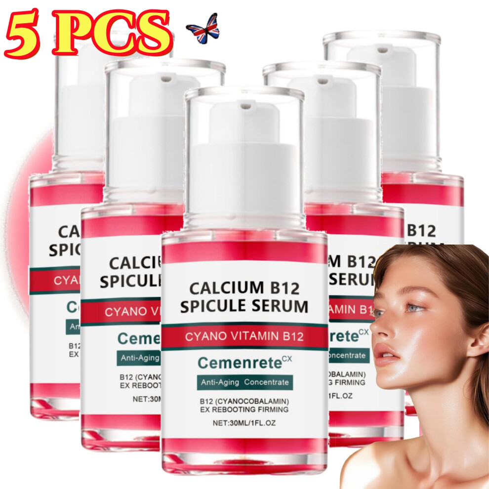 Pink 5X Cemenrete Cyano Spicule Serum, Calcium B12 Spicule Face Serum - 30Ml