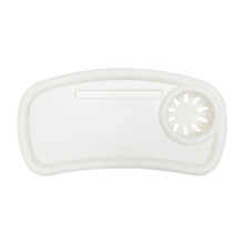 Multifunctional Child Tray For Strollers, Enhanced Capacity, Secure Attachment, Travel-Ready For Parents White