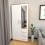 2 Door Mirrored Wardrobe 78cm, Ready to use 1