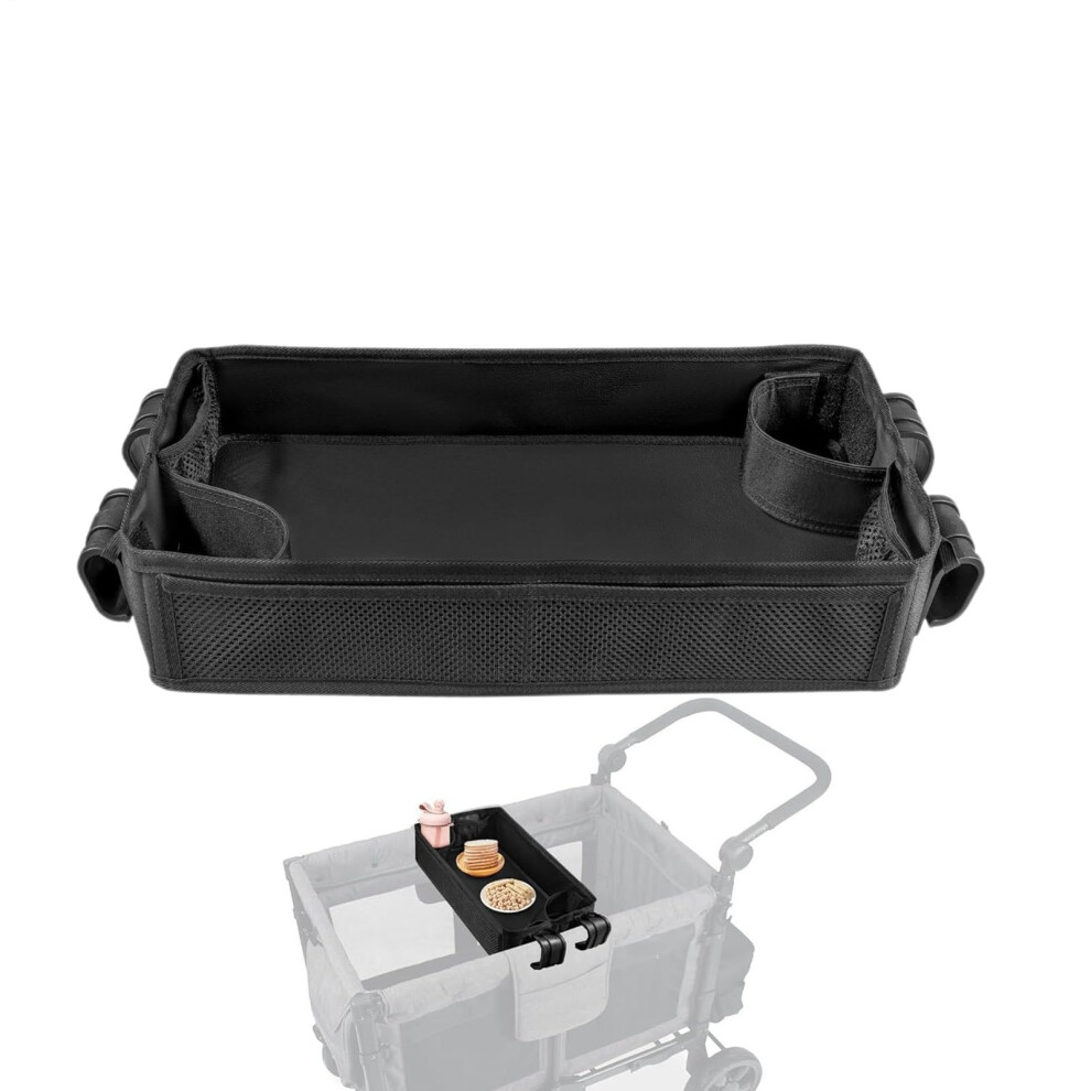Compatible Snack Stroller Tray 40x20x7/50x22x7.5 Cm Oxford Cloth Caddy, Snack Tray Attachment, Adjustable Buckle Hooks