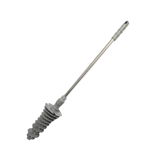 Handige Flexibele Toiletborstel Piston Type Ontstopper Grijs