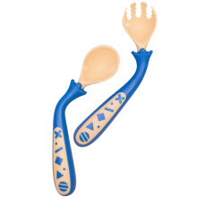 1 Set Babybestek Set Met Hoes Buigbaar Leerbestek