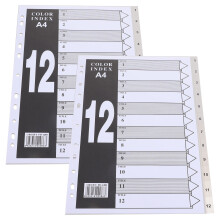 24Stk Binder-Trennblätter Ringbuch -Binder