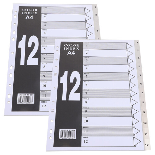 24Stk Binder-Trennblätter Ringbuch -Binder
