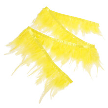Gelbe Federn Fransenborte Für DIY Kleidung Verzierung
