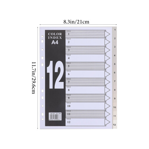 24Stk Binder-Trennblätter Ringbuch -Binder 1