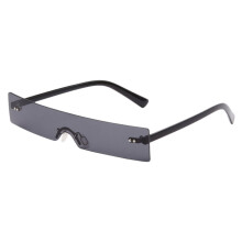 1St Vintage Fashion Halbrand Sonnenbrille Für Damen Herren Grau