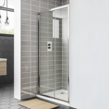 Nes Home 1100mm Chrome Tempered Glass Sliding Door Panel for Shower Enclosure