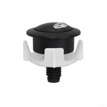 Dual Flush Toilet Button Replacement Cable-Operated Valve, 54x37mm, Matte Black/Silver Finish, Compatible With 50