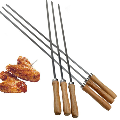 6Stück Gabeln Mit Holzgriff Für Grill, , 1
