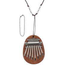 Wood Thumb Piano 8 Geluiden Mini Muziekinstrument Hangende Drops