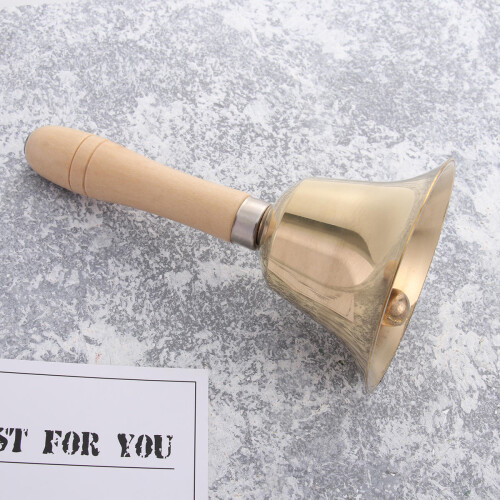 Koperen Rinkelbel Met Handvat 8 Cm In Diameter 2